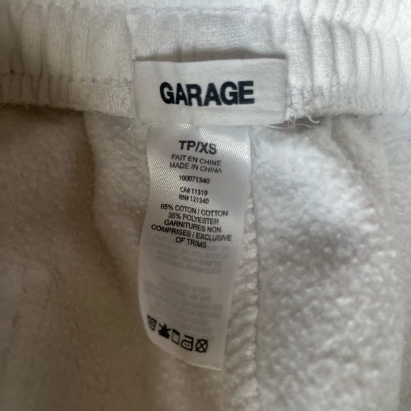 Garage White Boyfriend Fit Joggers - Picture 5 of 5